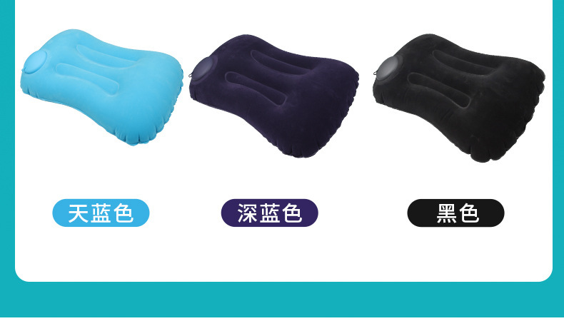 Inflatable neck pillow, U-shaped, for travel