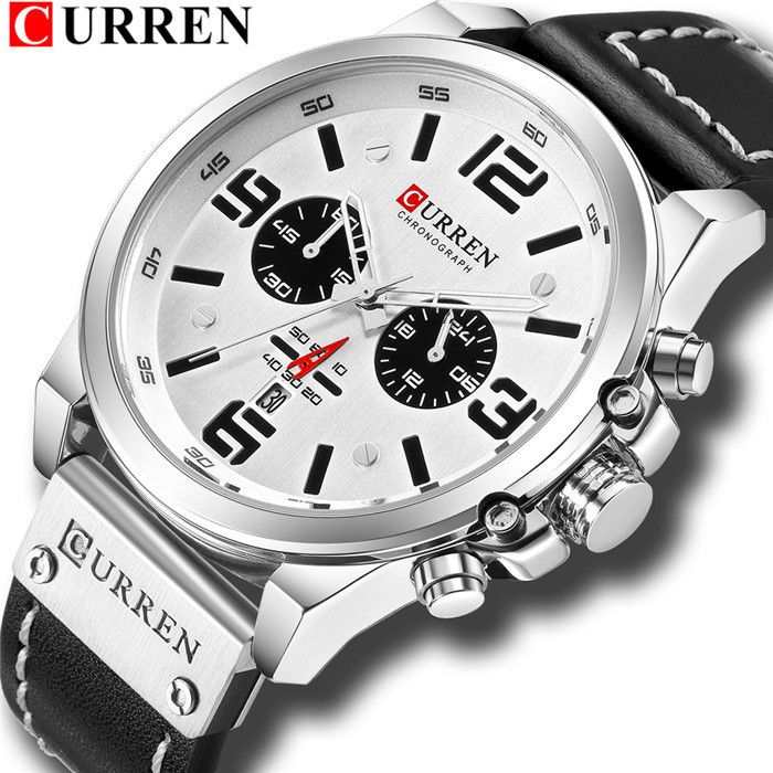 CURREN 8314 erkek saati, kronograf, su geçirmez