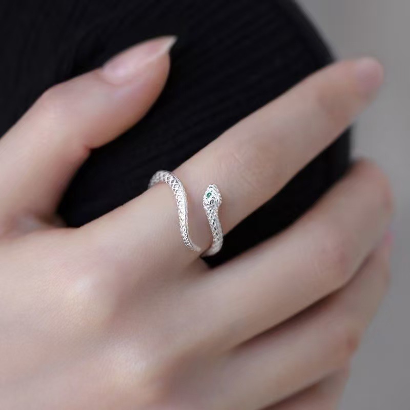 Silberring 999, Schlangendesign, Damen