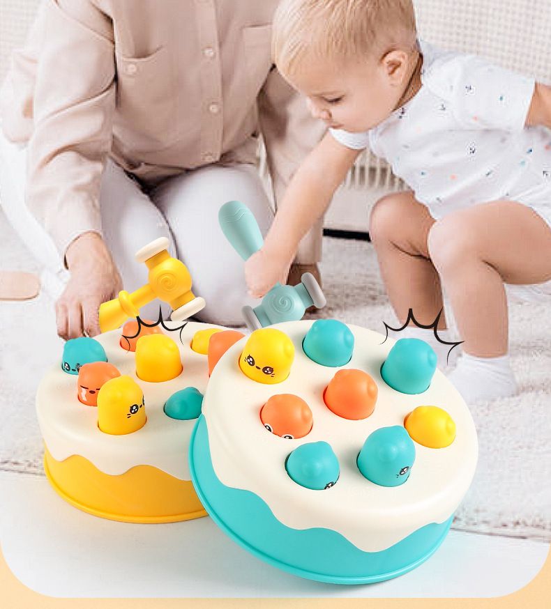 Cake whack-a-mole toy for ages 2-3, infant early learning