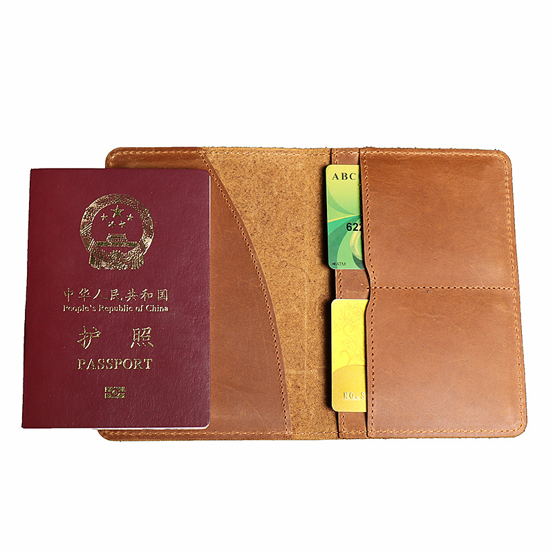 Reisepass-Etui Echtleder, Dokumenten-Organizer
