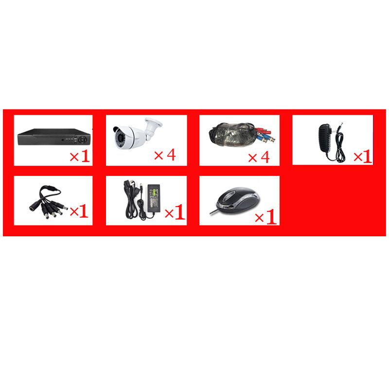 CCTV güvenlik sistemi AHD 1080P 4 kanallı kit