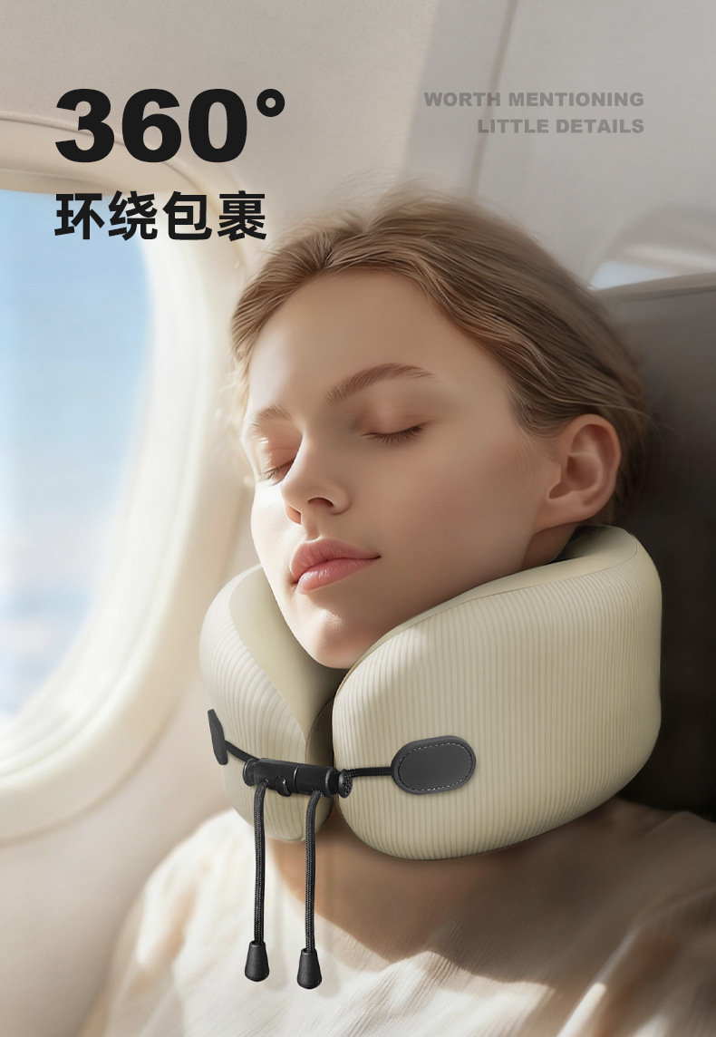 U-shaped neck pillow memory foam travel airplane car