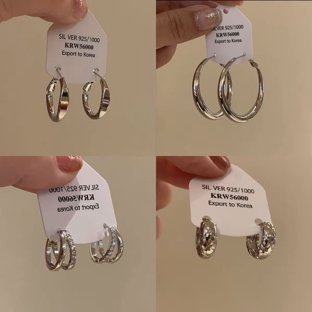 S925 Silver Hoop Earrings for Women