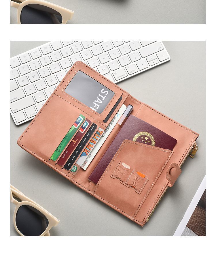 Passport holder, RFID blocking, multiple compartments