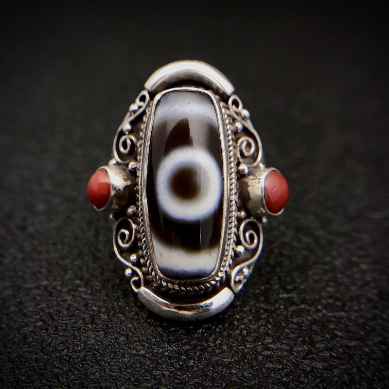 925 silver adjustable ring, handmade Tibetan-Nepal style ethnic design