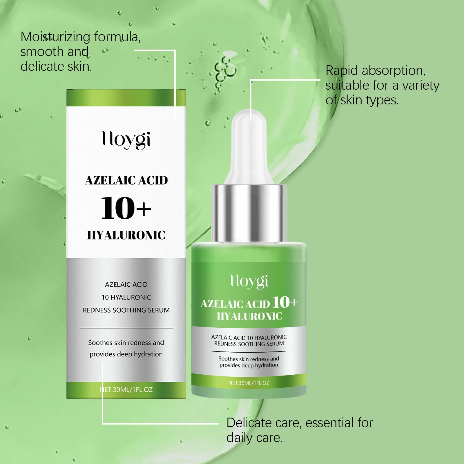 HOYGI Hyaluronsäure-Serum, feuchtigkeitsspendend für das Gesicht
