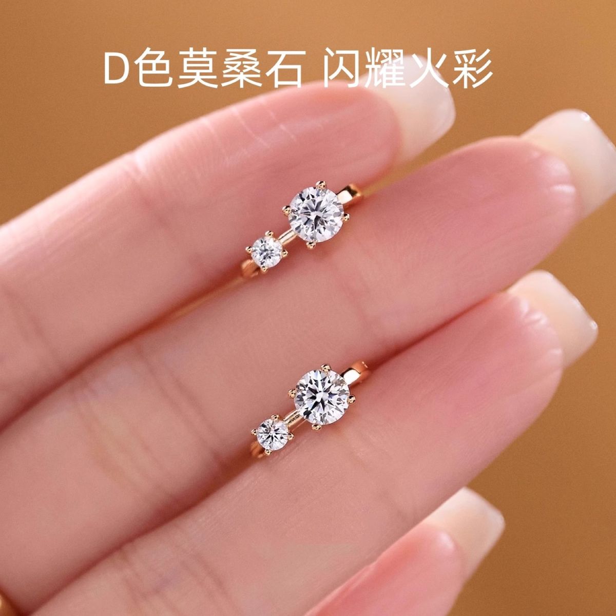 Kadınlar için çift elmas mozanit küpeler gümüş kaplama 18k beyaz altın küpeler solmayan küpeler süper parlak zarif niş