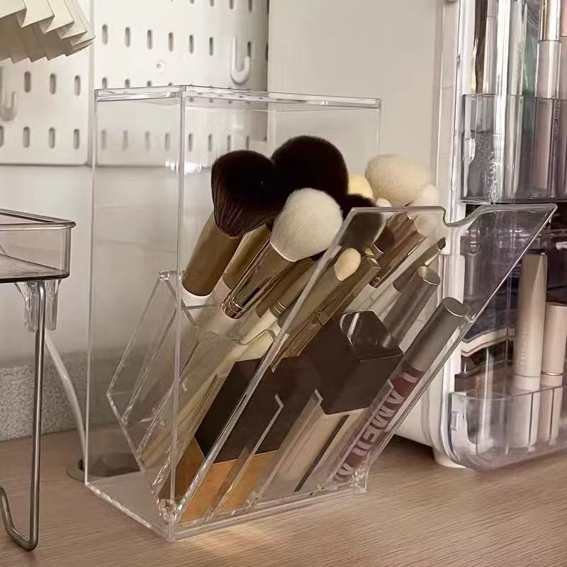 Acrylic cosmetic storage box, compartmented, dustproof