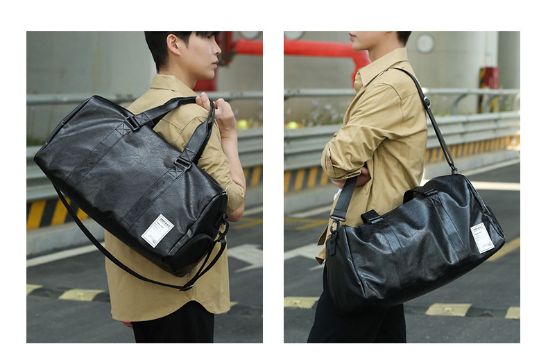 Portable travel bag, soft PU leather, multifunctional