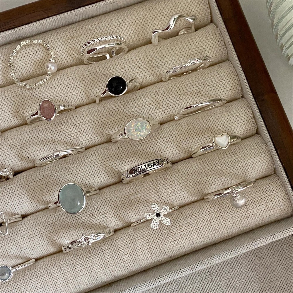 S925 Silber Vintage-Ring offen verstellbar