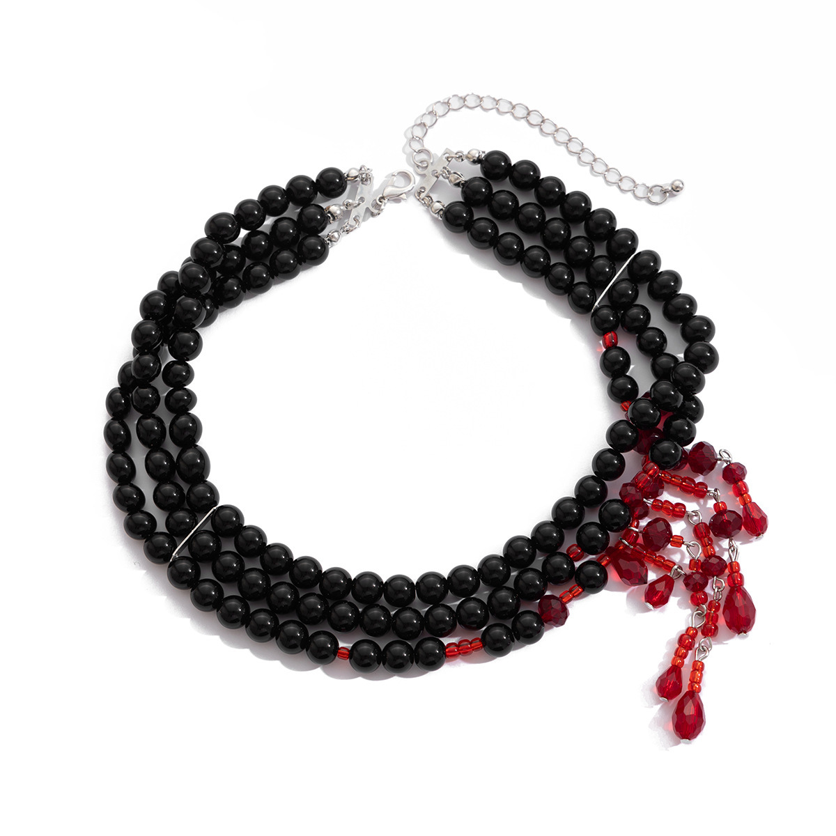 Perlenkette mit Tropfenblut-Design, Choker