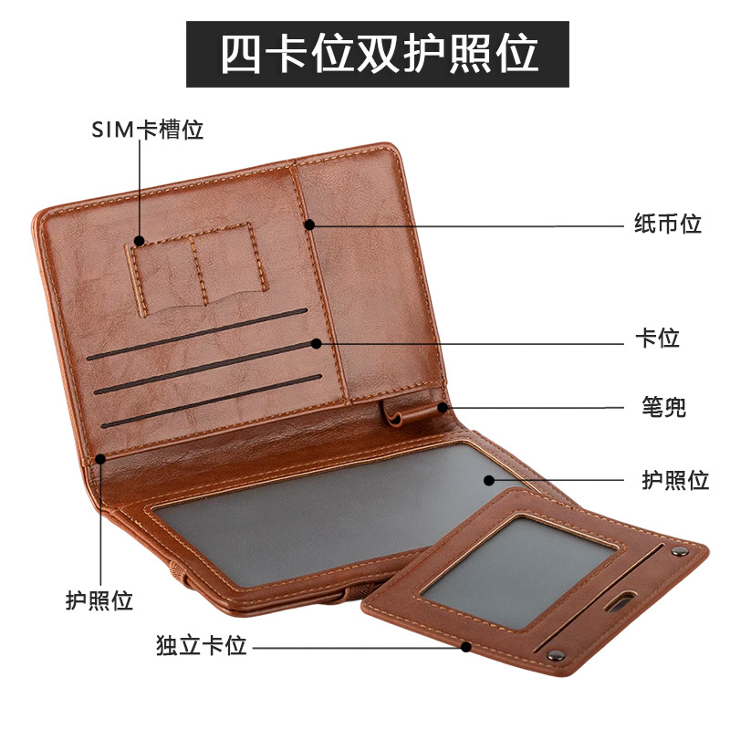 Multifunctional passport holder, travel document organizer