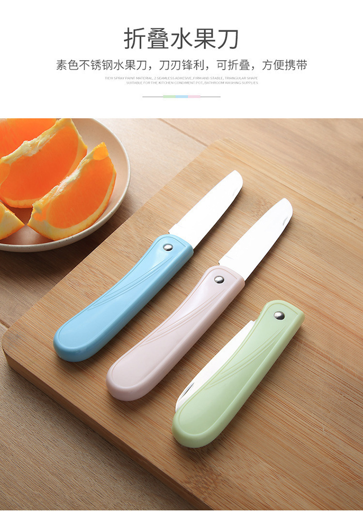 Edelstahl-Klappmesser für Obst, tragbar und kompakt