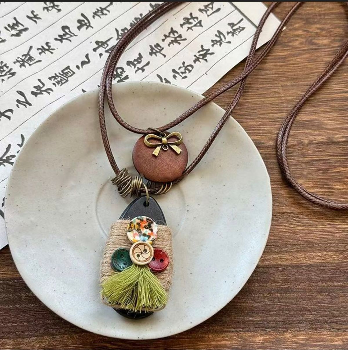 Bohem etnik stil kolye kadın