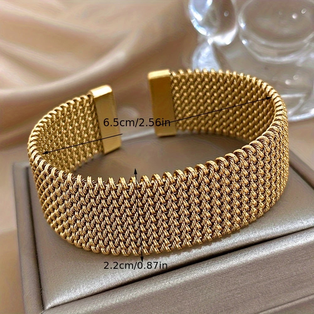 18K-beschichtetes Titantahl-Armband für Damen
