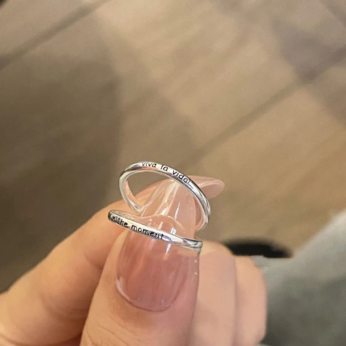 Retro Buchstaben Ring verstellbar