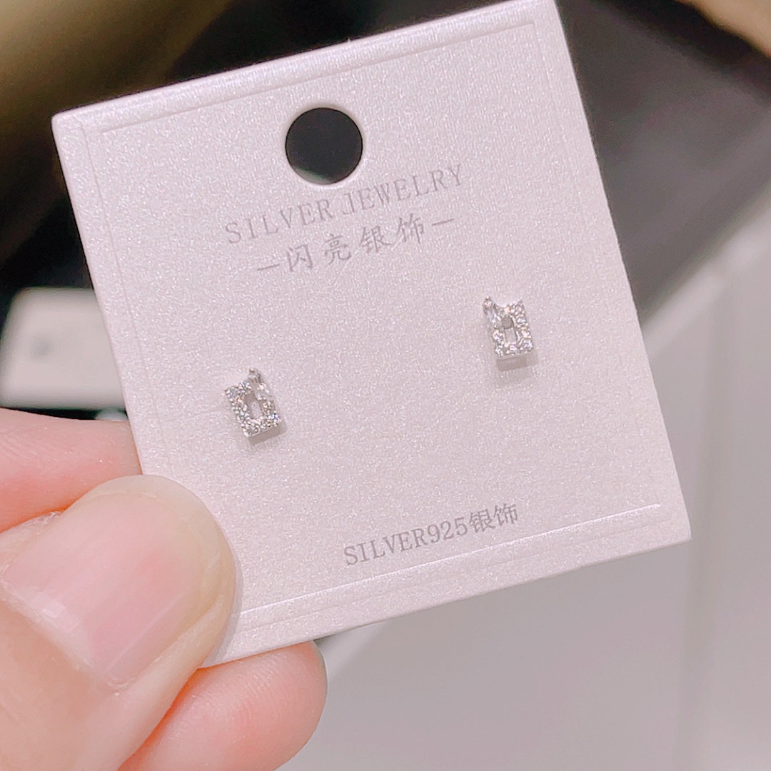 S925 Silber Damen Mini Ohrstecker, koreanischer Stil