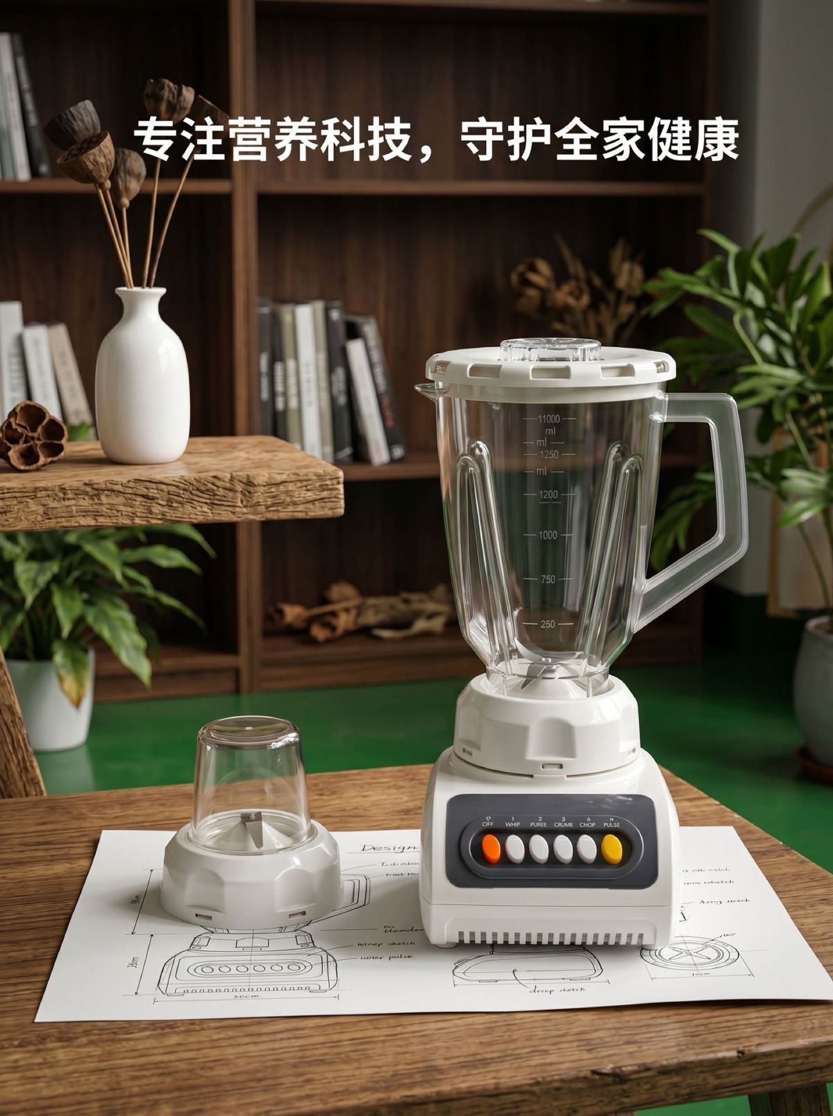 Mutfak robotu 2-in-1 blender öğütücü sıkacak