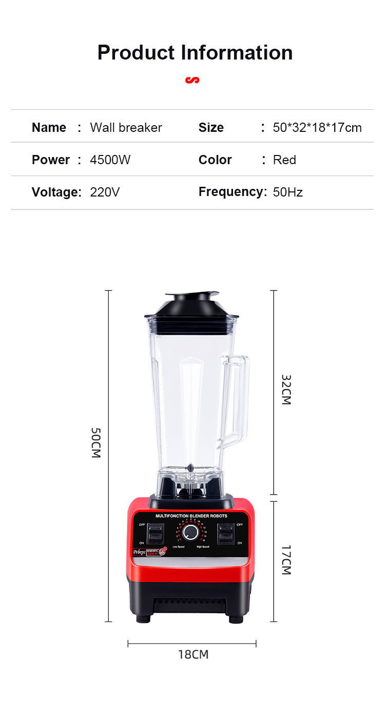 Blender mit doppeltem Behälter, hochleistungsstark, Smoothie-Maker