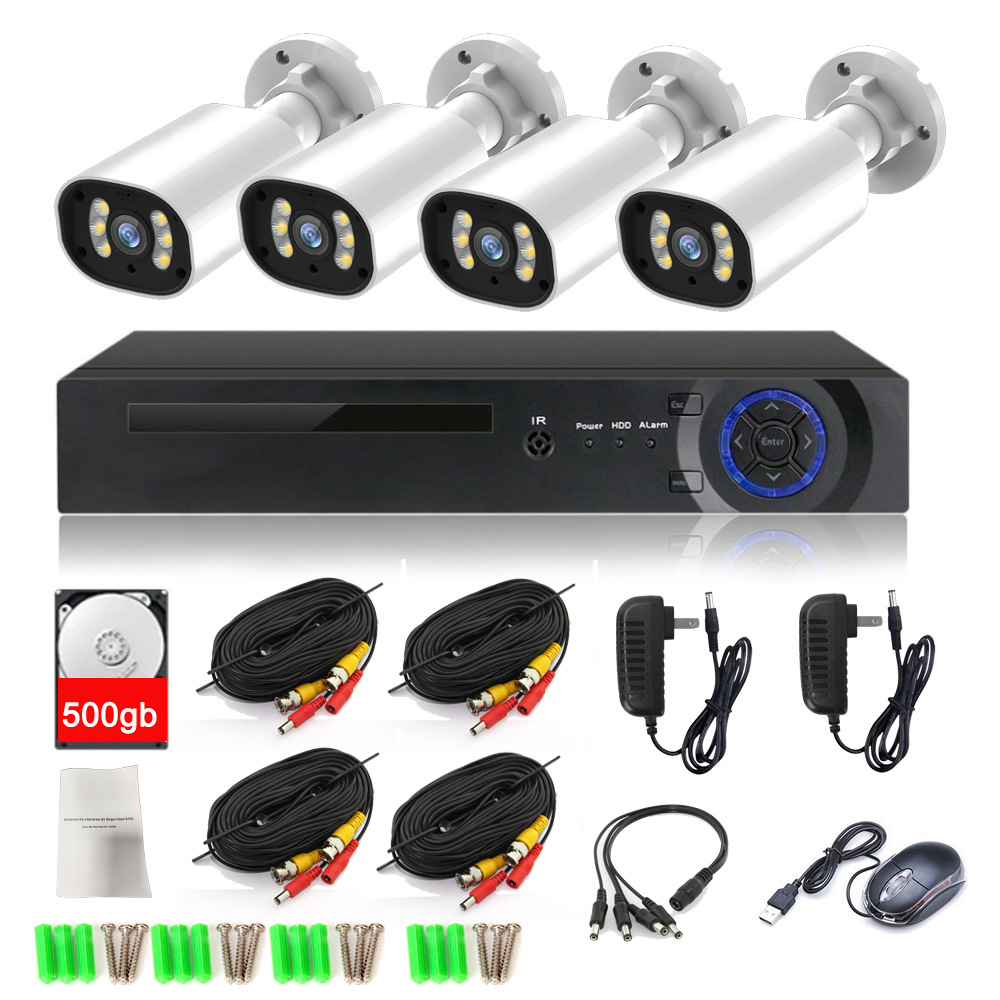 AHD TVI 4-in-1 kamera, 4/8 kanallı ağ izleme seti