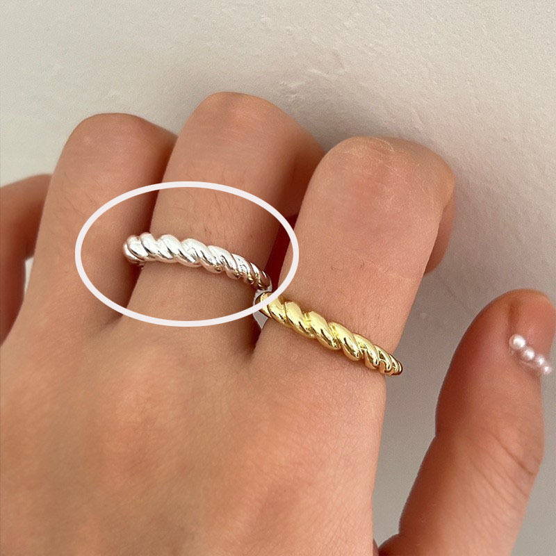 Damenring aus 925er Silber, unregelmäßiges Design