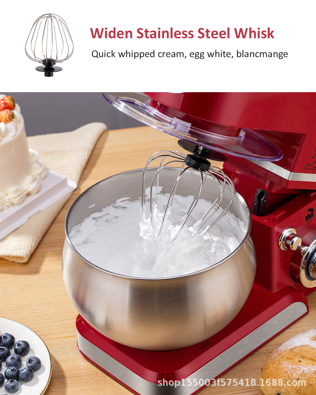 Multifunktionaler Standmixer mit Teigkneter und Eierschläger