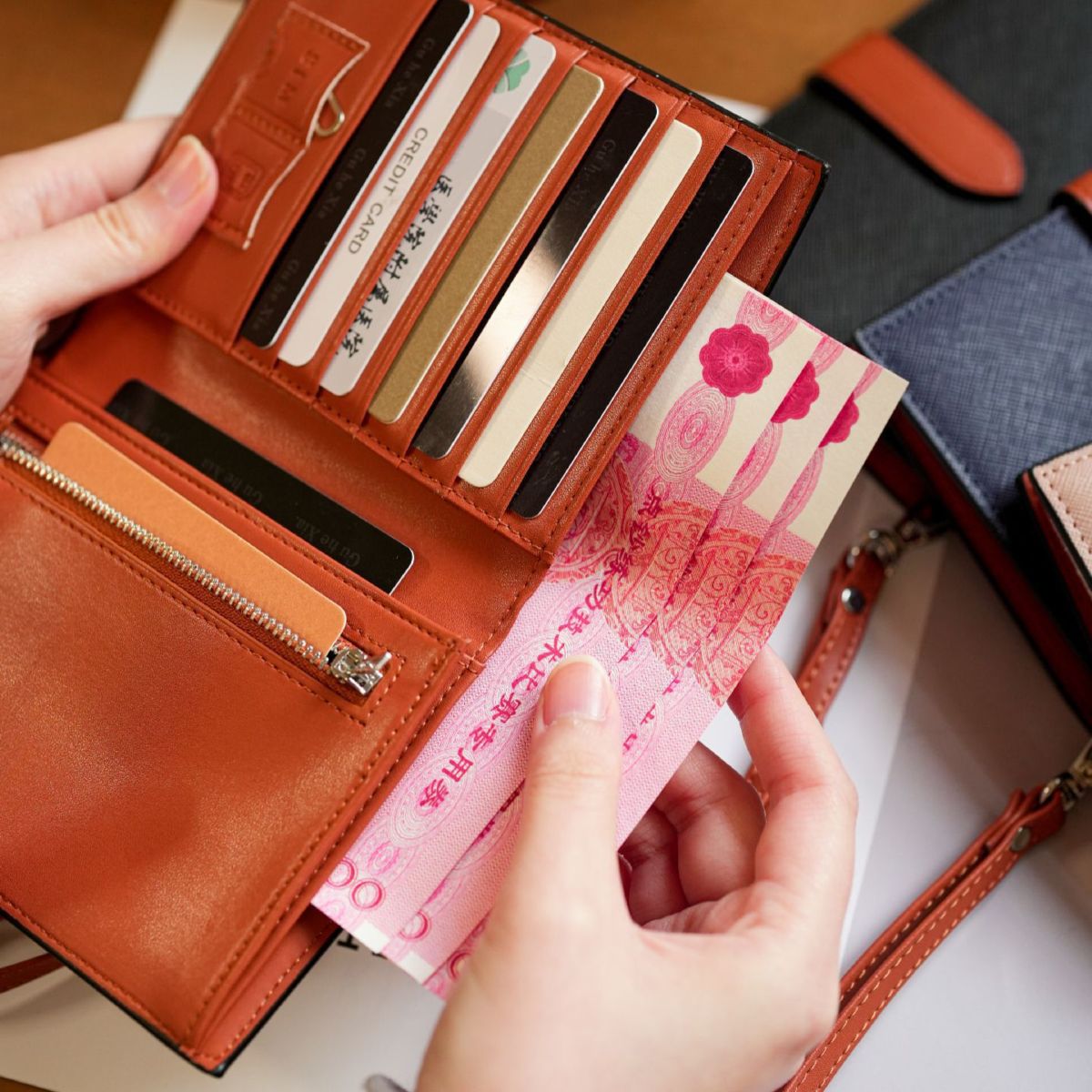 Passport holder women's genuine leather multifunctional card wallet portable premium