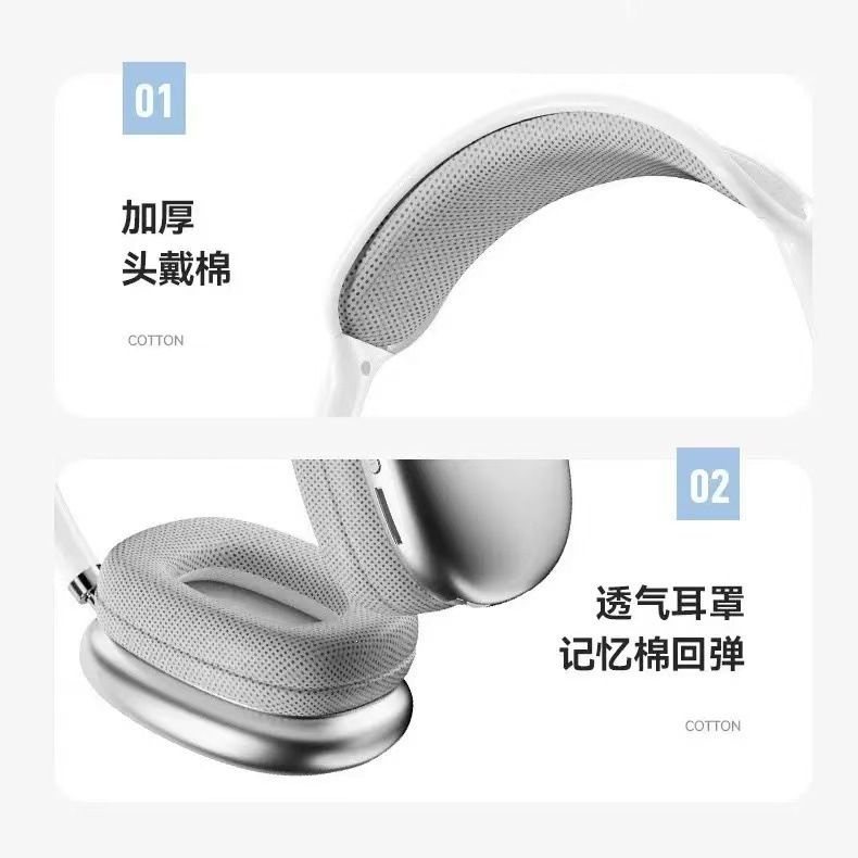 P9MAX Over-Ear Bluetooth Headphones, Noise Reduction, Foam Padding