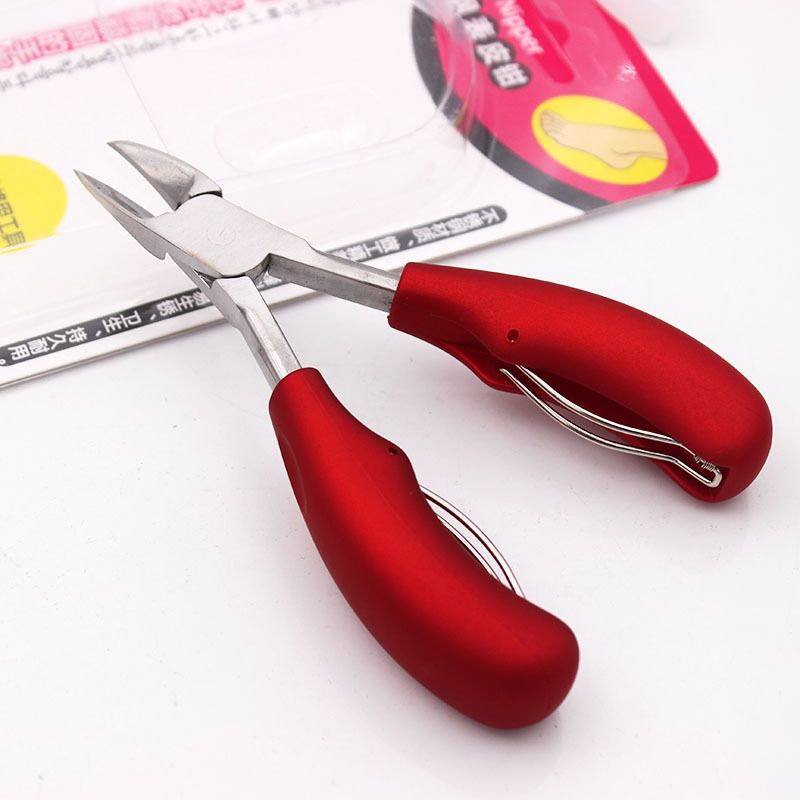 Stainless steel nail scissors and cuticle nipper set