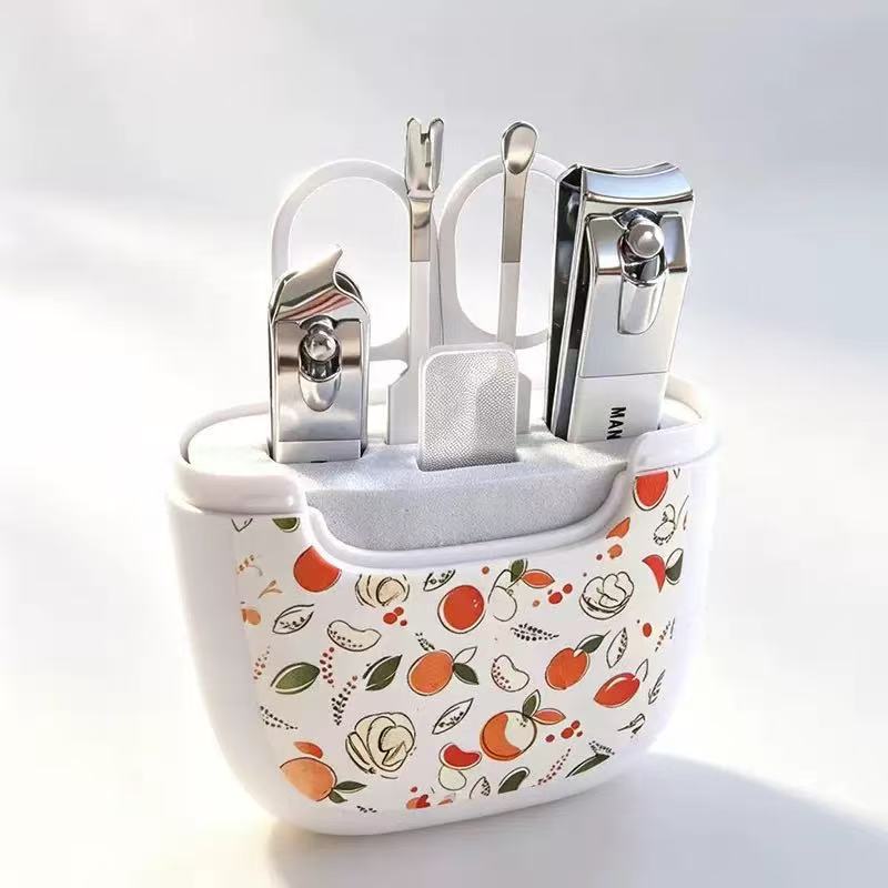 Stainless steel nail clipper set, 6-piece portable