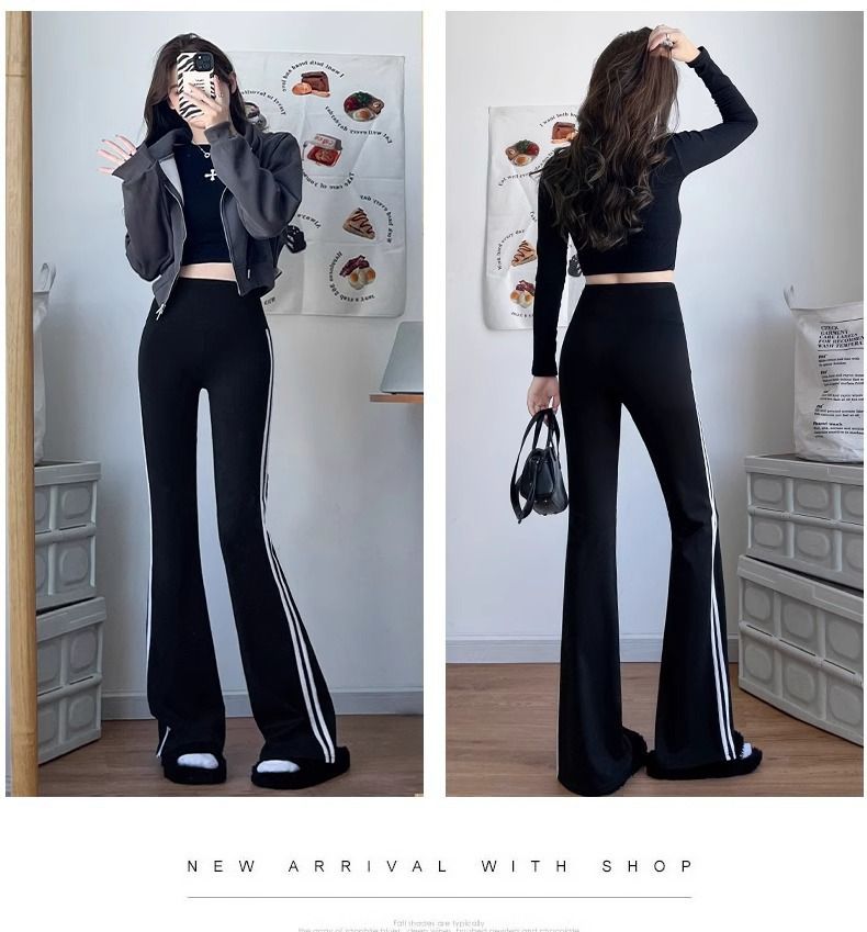 Women's yoga long pants casual outdoor high waist slimming