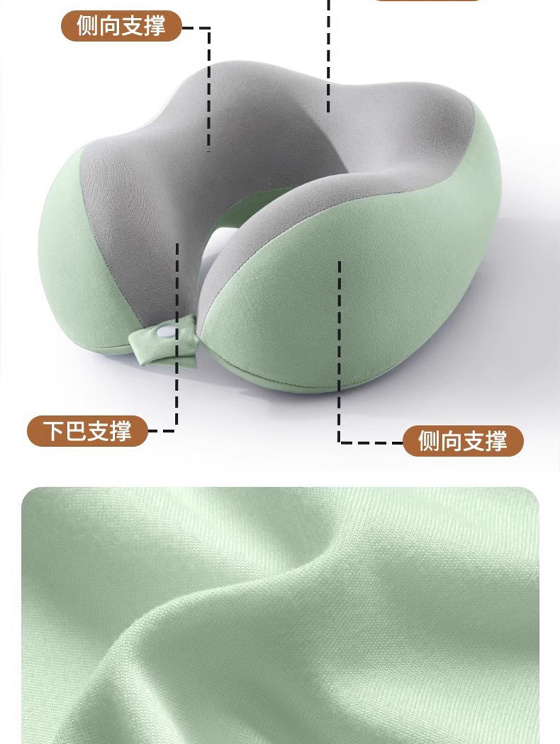 Memory Foam U-Kissen, Reisekissen für Nacken, atmungsaktiv