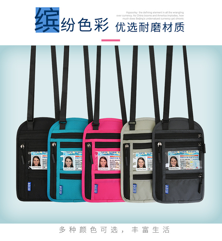 Document Bag with RFID Protection, Neck Hanging