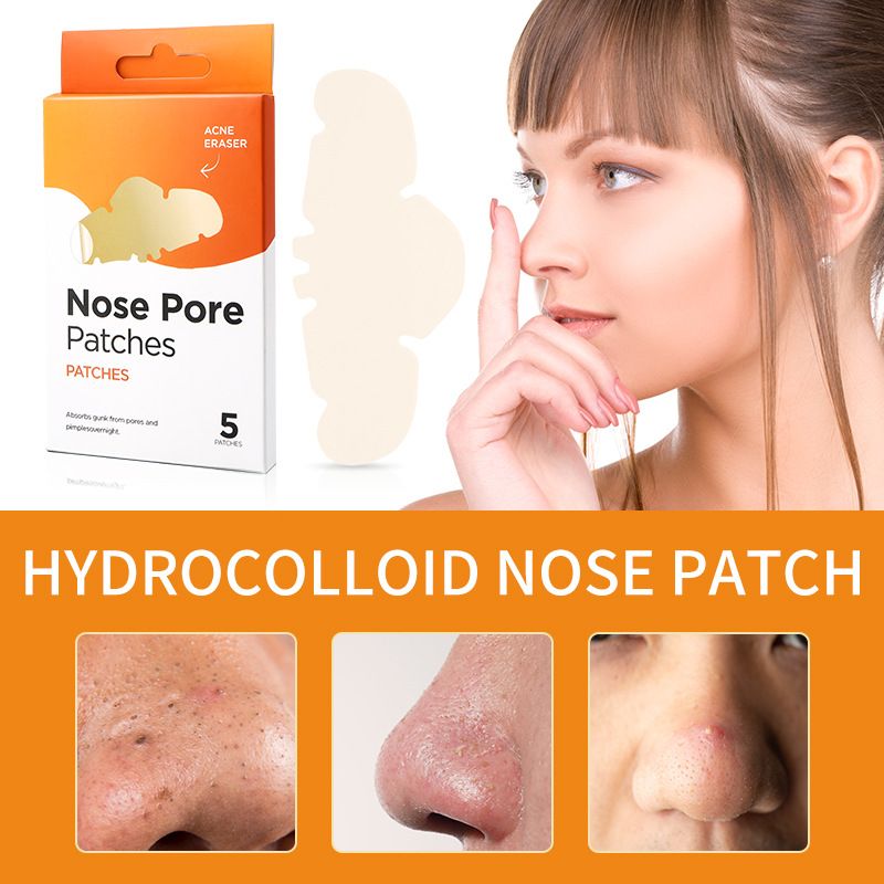 跨境爆款水胶体痘痘鼻贴祛痘去黑头控油鼻贴nose patch外贸厂家