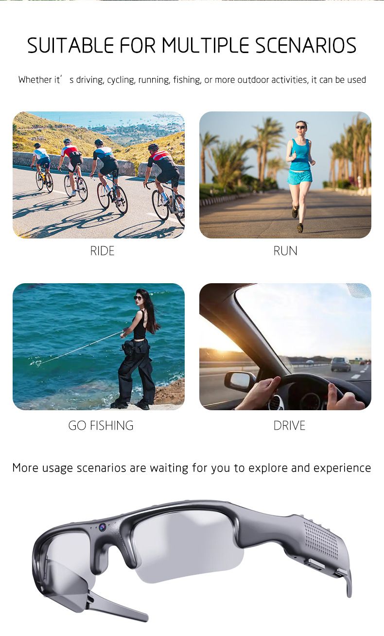 Smart Bluetooth glasses with camera and video recording