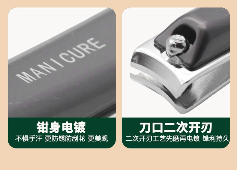 Men's nail care kit with dark green storage box