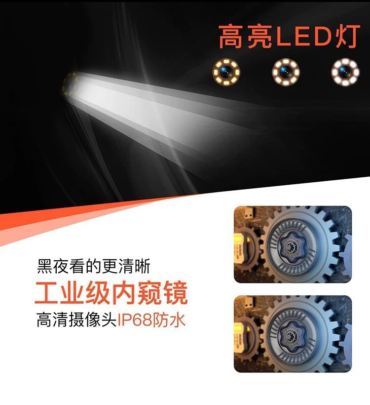 Endoscope camera, HD, 5 megapixel, waterproof, 8mm