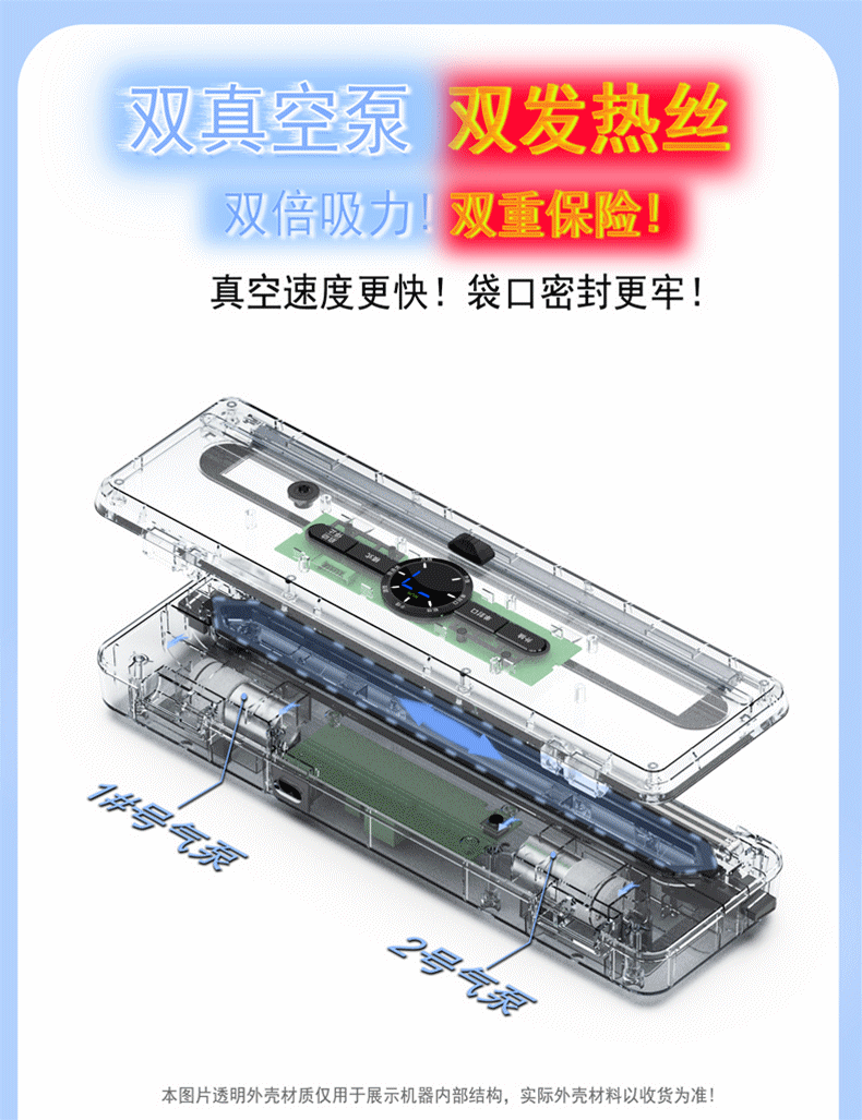 Compact vacuum sealer, household and commercial use