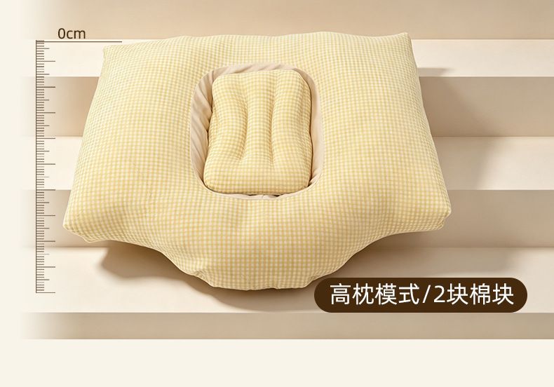 Buckwheat cervical pillow, adjustable height with ventilation holes