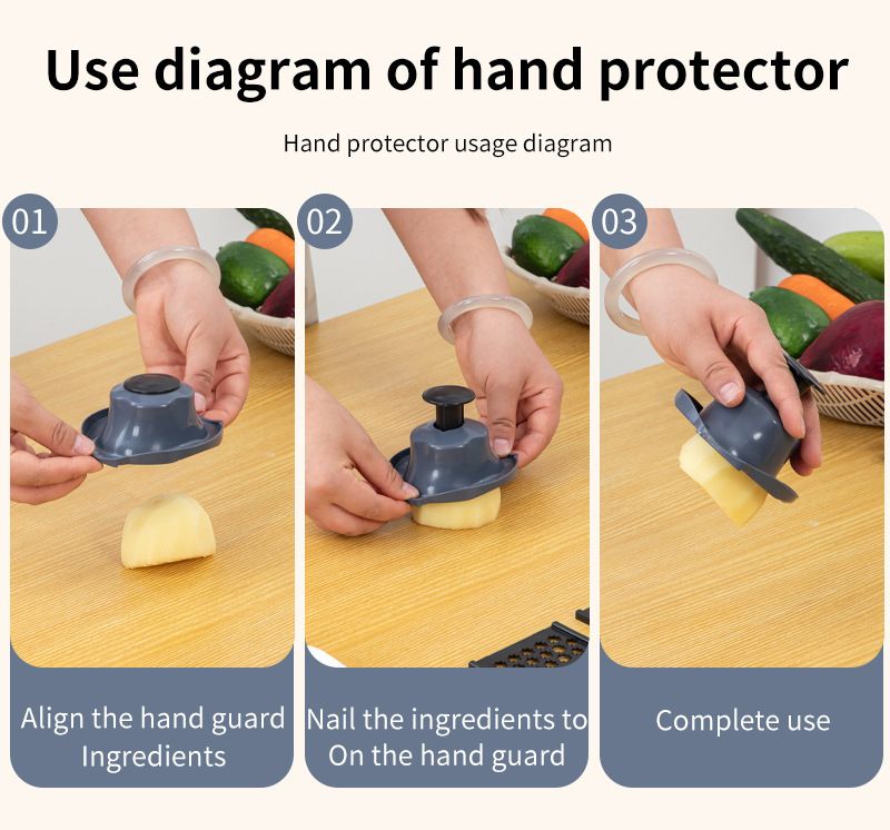 Multifunctional vegetable grater 7-in-1, slicer and cutter