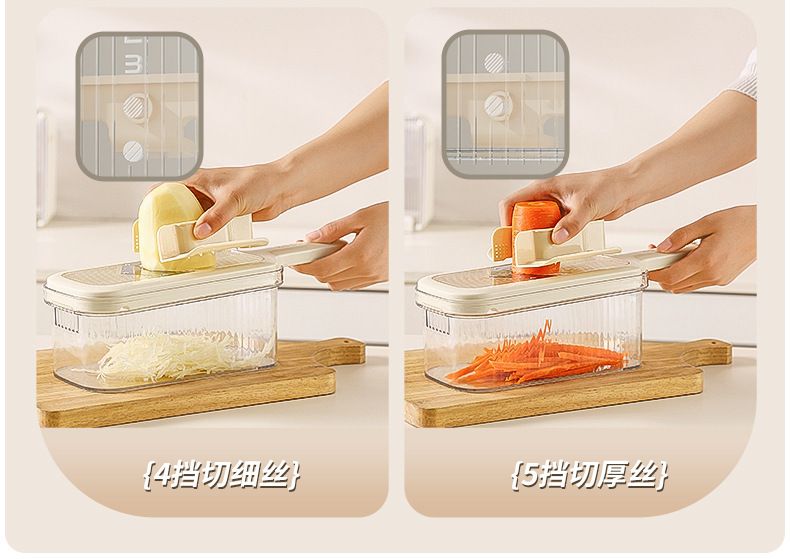 Bladeless vegetable cutter, multifunctional slicer for safe food prep