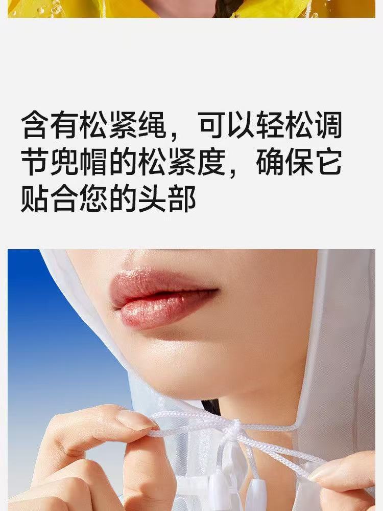 加厚EVA雨衣成人一体式全身防暴雨户外骑行通勤旅游透明连体雨披