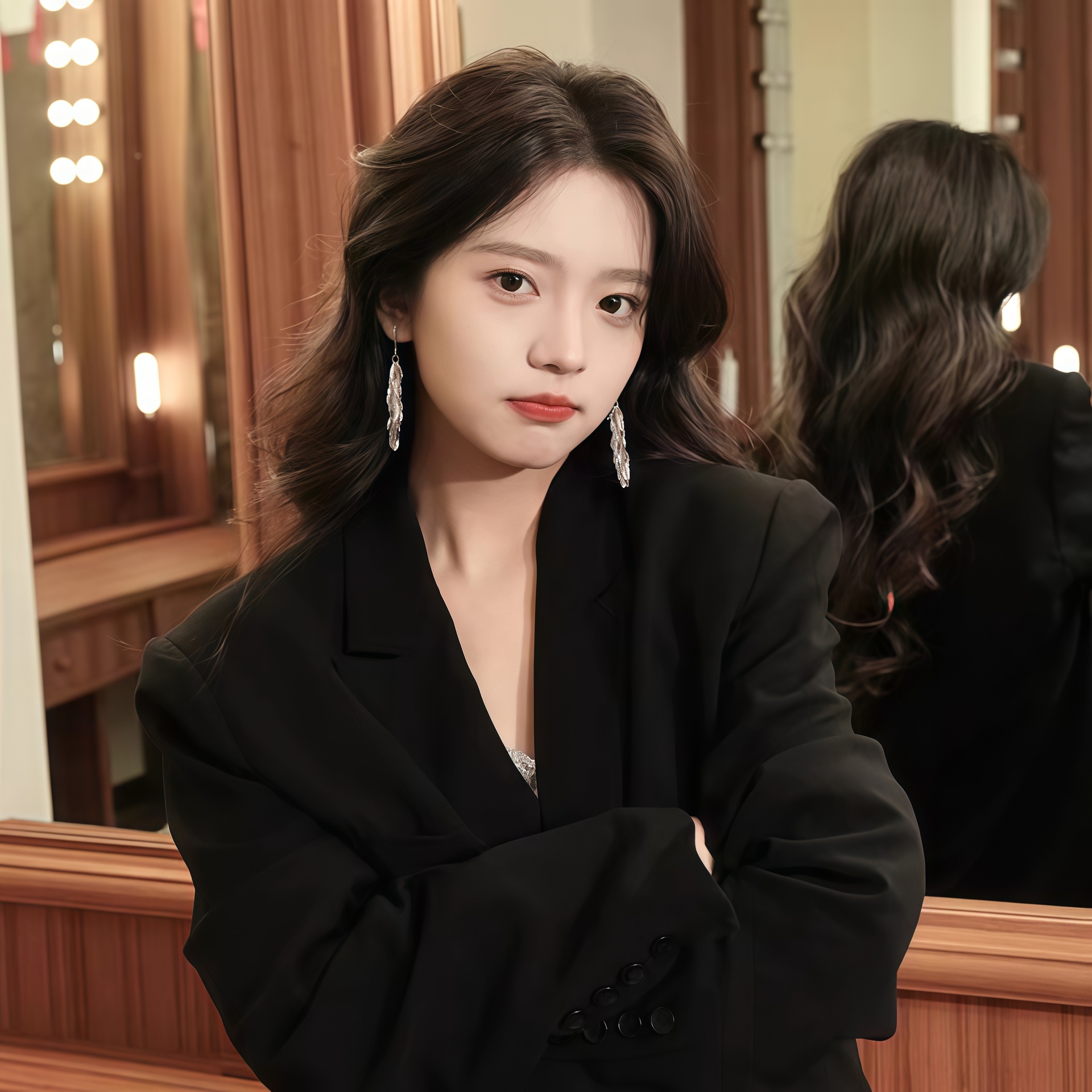 S925 Sterling Silver Shimmering Tassel Drop Earrings