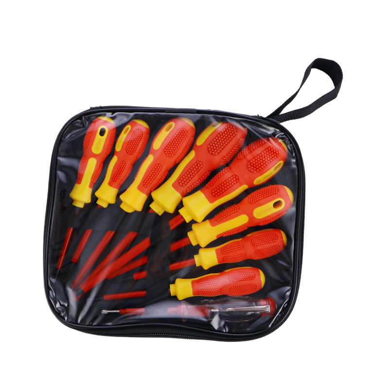 Insulated screwdriver set 9-piece, slotted and Phillips