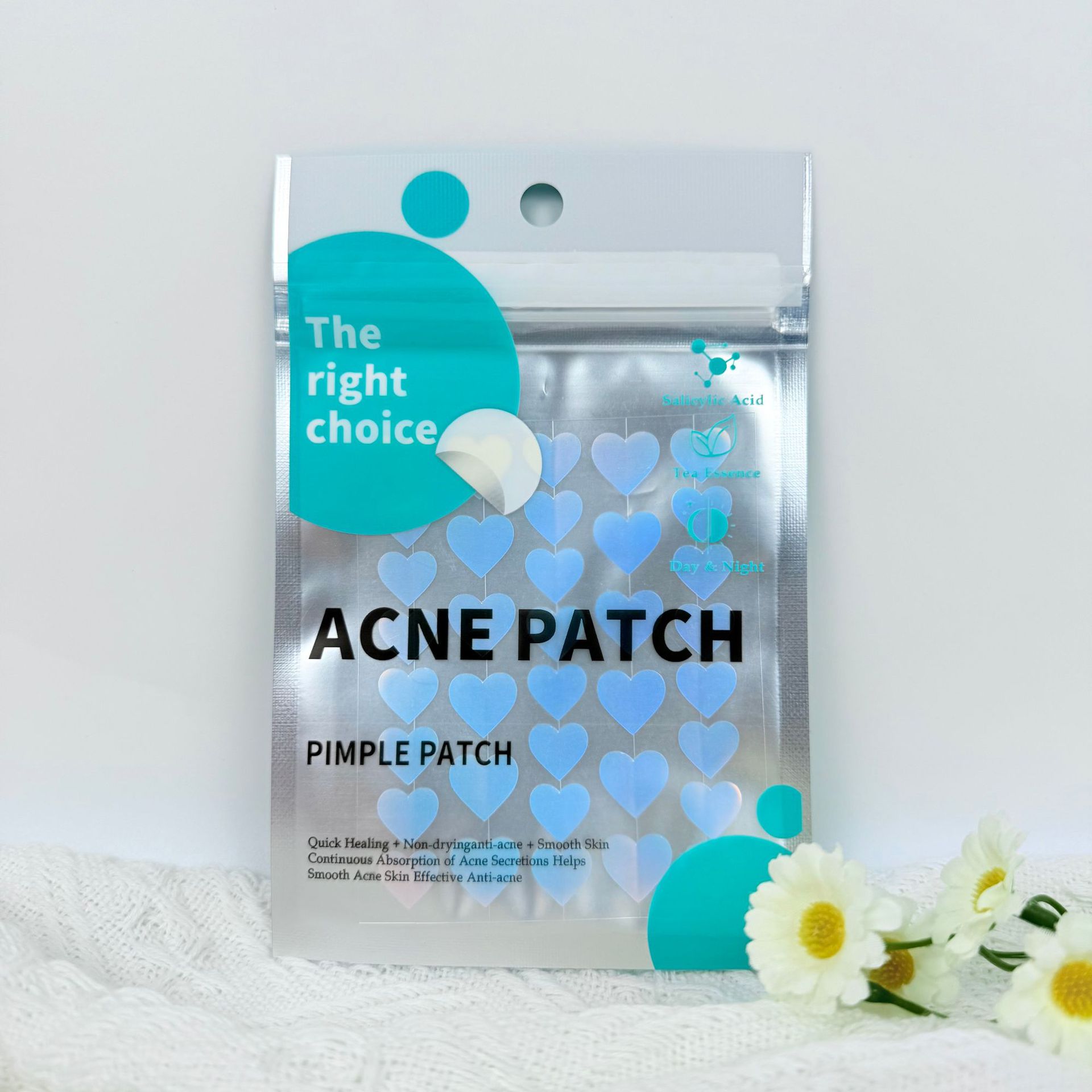 Pimplepatch Heart-Shaped Acne Patches Hydrocolloid Effective