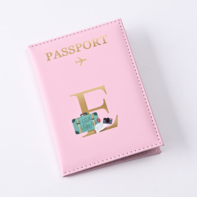 现货批发字母设计皮革护照套pu皮质护照夹passport护照包