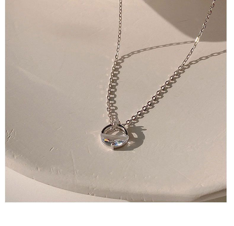 925er Silber-Halskette, Frühjahrsdesign, Schlüsselbein-Kette