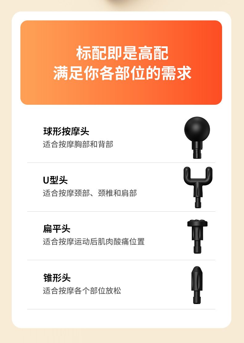 跨境爆款U型弯头筋膜枪可拆卸二合一颈椎背部按摩肌肉放松颈膜枪