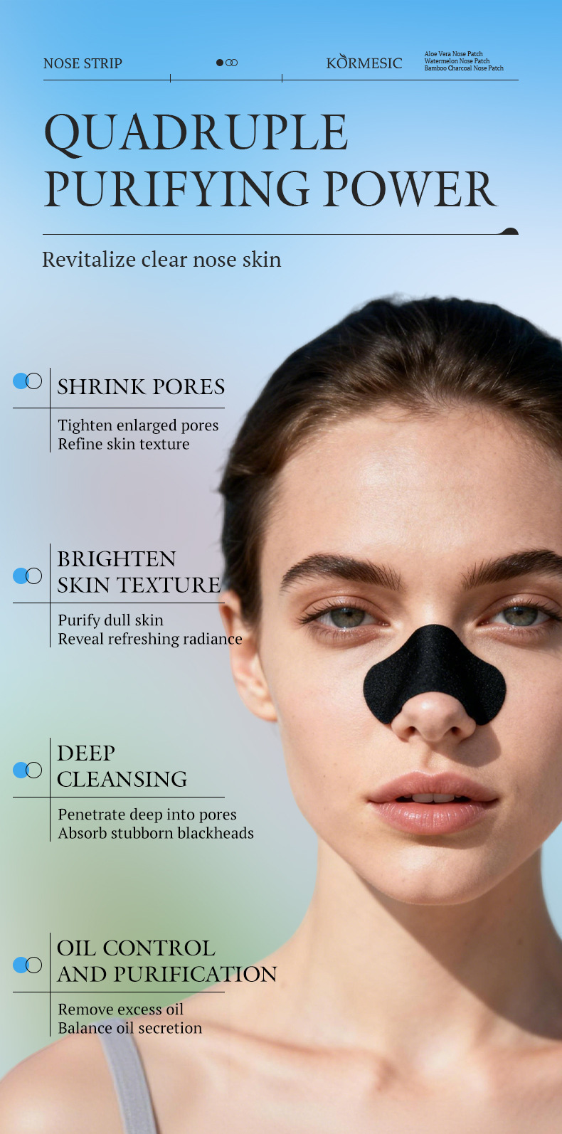 Blackhead Removal Nose Strips, Pore Minimizing